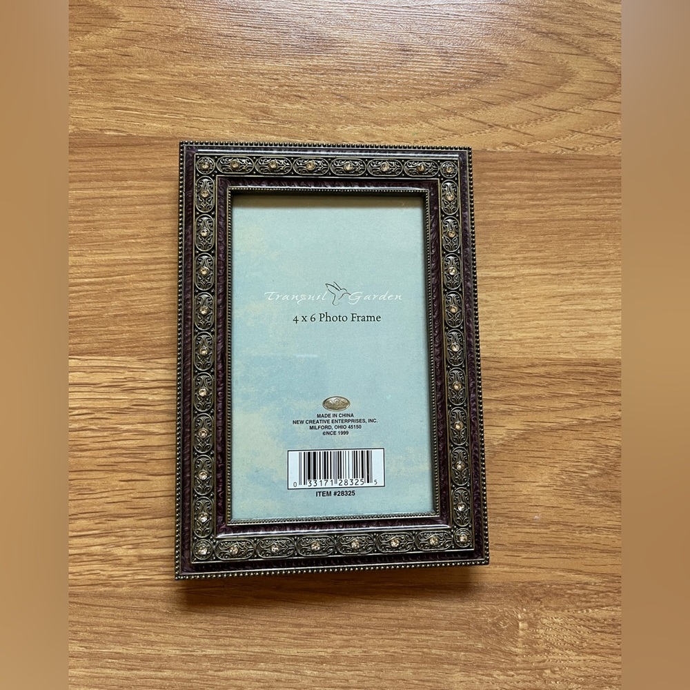 Ornate Burgundy Photo Frame